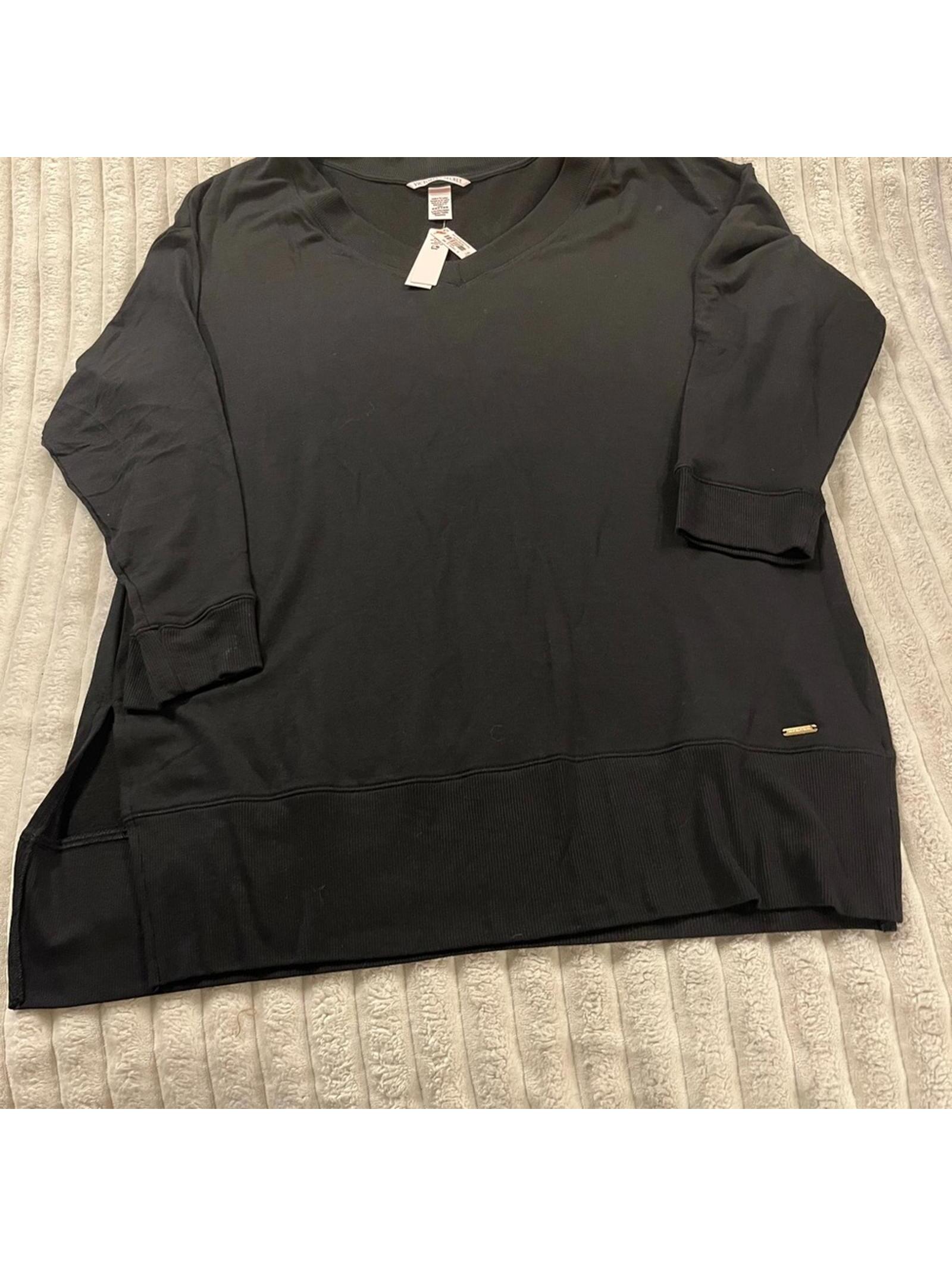 Victoria's Secret Black V-Neck Sweater Womenâs Size Large New With Tags